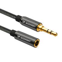 juodas ilgintuvas - Wozinsky WHEACB-3M Mini Jack prailginimo kabelis (moteriškas-vyriškas) AUX 3 m Juodas (Black) - 2 nuotrauka