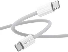 Jellico IP15 USB-C į USB-C duomenų ir greito PD 60W įkrovimo laidas 1m Baltas (White)