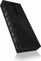 hdmi type c laidas - Icy Box IB-DK2246AC 11in1, HDMI, DP, LAN, USB-C Juodas (Black) - 1 nuotrauka