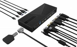 hdmi type c laidas - Icy Box IB-DK2246AC 11in1, HDMI, DP, LAN, USB-C Juodas (Black) - 3 nuotrauka