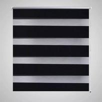 uzuolaidu audinia - Ritininė užuolaida vidaXL Zebra, 140 x 175 cm, Juodas (Black) - 1 nuotrauka