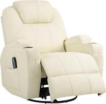 masazinis kreslas relax - Fotelis HOMCOM Relax, kreminė balta (Cream White) - 1 nuotrauka
