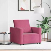 raudona sofa - Fotelis vidaXL 3-1 vienvietė sofa-lova konvertuojama burgundijos raudona (Burgundy Red) - 1 nuotrauka