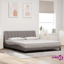 miegamojo lova 180x200 cm - vidaXL Lovos rėmas be čiužinio, 180x200 cm, taupe (Taupe) - 2 nuotrauka