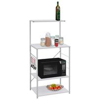 spintele mikrobangu - vidaXL Spintelė mikrobangų krosnelei, balta (White), 60x39,6x123 cm - 1 nuotrauka