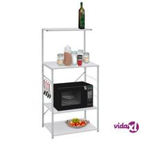 spintele mikrobangu - vidaXL Spintelė mikrobangų krosnelei, balta (White), 60x39,6x123 cm - 2 nuotrauka