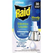 Raid Family repelentas nuo uodų, papildytas 30 naktų (Raid Family Anti-Mosquito Repellent, 30 Nights)