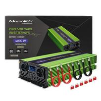 inverter 2000w - Qoltec Monolith Grynos Sinusas Inverteris 4000W 12V-230V - 2 nuotrauka