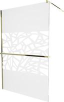 Dušo sienelė Mexen Kioto  Walk-In, 80 cm x 200 cm, aukso