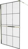 Dušo sienelė Mexen Kioto  Walk-In, 120 cm x 200 cm, aukso/juoda