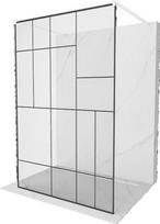 Dušo sienelė Mexen Kioto Walk-In, 100 cm x 200 cm, balta/juoda