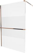 Dušo sienelė Mexen Kioto  Walk-In, 100 cm x 200 cm, rausvo aukso