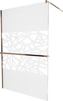 Dušo sienelė Mexen Kioto  Walk-In, 120 cm x 200 cm, rausvo aukso