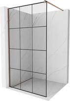 Dušo sienelė Mexen Kioto Walk-In, 120 cm x 200 cm, juoda/rausvo aukso