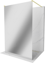 Dušo sienelė Mexen Kioto Walk-in, 130 cm x 200 cm, brushed gold