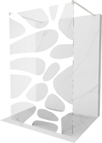 Dušo sienelė Mexen Kioto Walk-in, 130 cm x 200 cm, brushed nickel