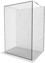 Dušo sienelė Mexen Kioto Walk-in, 160 cm x 200 cm, juoda/chromo