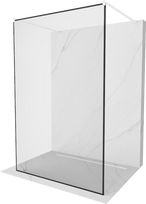 Dušo sienelė Mexen Kioto Walk-in, 150 cm x 200 cm, balta/juoda