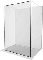 Dušo sienelė Mexen Kioto Walk-in, 160 cm x 200 cm, balta/juoda