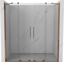 Dušo durys Mexen Velar Duo, 180 cm x 200 cm, rausvo aukso