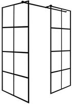 Dušo sienelė Besco Excea, 100 cm x 190 cm x 80 cm, skaidri/juoda