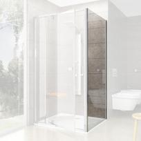 grudinto stiklo durys - Dušo sienelė Ravak Pivot PPS-100, 100 cm x 190 cm, aliuminio/skaidri - 1 nuotrauka