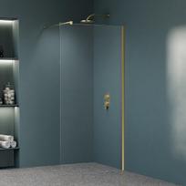 Dušo sienelė Magnifity Gardena Walk-In, 120 cm x 200 cm, skaidri/aukso