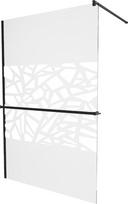 Dušo sienelė Mexen Kioto  Walk-In, 130 cm x 200 cm, juoda