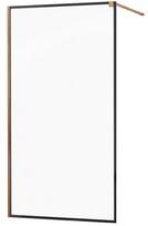 Dušo sienelė Mexen Kioto Walk-In Black Border, 100 cm x 200 cm, juoda/rausvo aukso