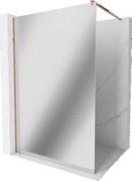 Dušo sienelė Mexen Kioto Walk-In, 70 cm x 200 cm, rausvo aukso