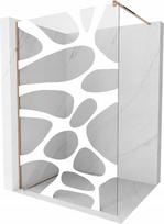 Dušo sienelė Mexen Kioto Walk-In, 140 cm x 200 cm, balta/rausvo aukso