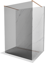 Dušo sienelė Mexen Kioto Walk-in, 130 cm x 200 cm, brushed copper