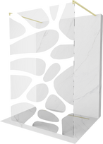 Dušo sienelė Mexen Kioto Walk-in, 110 cm x 200 cm, brushed gold