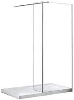 Dušo sienelė Besco Aveo Due Black, 50 cm x 195 cm x 50 cm, skaidri/juoda