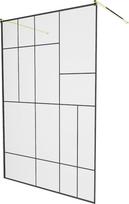 Dušo sienelė Mexen Kioto 800-140-002-50-78, 140 cm x 200 cm, aukso/juoda