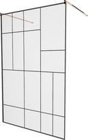 Dušo sienelė Mexen Kioto 800-130-002-60-78, 130 cm x 200 cm, juoda/rausvo aukso