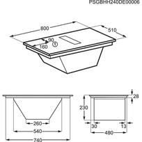 hob induction - AEG TH84CB03CB - 2 nuotrauka