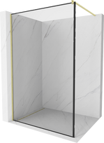 Dušo sienelė Mexen Kioto Walk-in, 60 cm x 200 cm, brushed gold