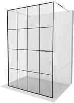 Dušo sienelė Mexen Kioto Walk-In, 130 cm x 200 cm, juoda/chromo