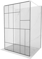 Dušo sienelė Mexen Kioto Walk-In, 120 cm x 200 cm, balta/juoda/grafito