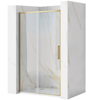 Dušo durys Rea Rapid Fold, 120 cm x 195 cm, aukso