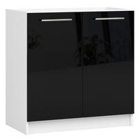 spintele balta virtuves - Virtuvinė spintelė Akord Oliwia S80, balta/juoda (White/Black) - 1 nuotrauka