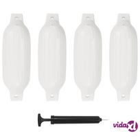 vidaXL Valties bortų apsaugos, 4 vnt., Balta (White), 41 x 11,5 cm, PVC