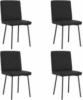 Valgomojo kėdė vidaXL, juoda (Black), 4 vnt.