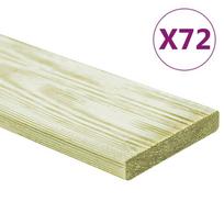 vidaXL Terasinės lentos, impregnuota pušis (Treated Pine), 1 m, 72 vnt.