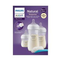 vaik 12 - Philips Avent Natural Response buteliukų rinkinys SCD837/12, 3 vnt. + valymo šepetėlis - 1 nuotrauka