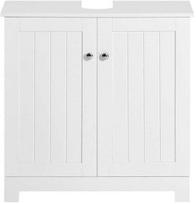spintele po kriaukle - Vonios spintelė SoBuy BZR18-W, balta (White) - 1 nuotrauka