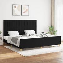 love be galvugalio - vidaXL Lovos rėmas su galvūgaliu, 200x200 cm, juodas (Black) - 1 nuotrauka