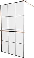 Dušo sienelė Mexen Kioto+ Walk-In, 100 cm x 200 cm, juoda/rausvo aukso