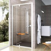 grudinto stiklo durys - Dušo durys Ravak Pivot PDOP2-100, 100 cm x 190 cm, skaidri/balta - 1 nuotrauka